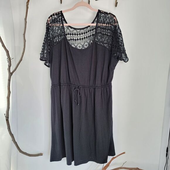 Lane briant black summer dress cover up - Picture 2 of 8